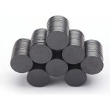 Hdg 18X3 mm Yuvarlak Mıknatıs, Çok Amaçlı, Süsleme Mıknatısı, Ferrit Magnet -Kokulu Taş-Nişan Mıknatısı - 50 Adet - Siyah