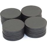 Hdg 30X3 mm Büyük Yuvarlak Ferrit Mıknatıs -Kokulu Taş-Nişan Süsleme Mıknatısı - 100 Adet - Siyah