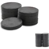 Hdg 30X3 mm Büyük Yuvarlak Ferrit Mıknatıs -Kokulu Taş-Nişan Süsleme Mıknatısı - 500 Adet - Siyah
