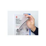 hdg 5 adet Mıknatıslı Şömiz Manyetik Evrak Tutucu Şeffaf Magnet Şömiz Dosya 21x30cm A4 - MAVİ KENARLI
