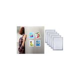 Hdg 5 Adet Mıknatıslı Şömiz Manyetik Resim Çerçeve Şeffaf Magnet Şömiz Dosya 10X15 Cm - Gri Kenarlı
