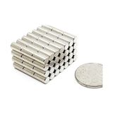 Hdg Ø5X10 mm Diametrik Neodyum Mıknatıs - Manyetizasyon Yönü: Yan Yüzeylerdir - 5 Adet - Gümüş