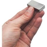 Hdg Çap: 40X20X10 mm Köşeli Neodyum Mıknatıs Magnet- Çok Güçlü Neodyum Mıknatıs - 3 Adet - Gümüş