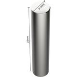 Hdg Çubuk Mıknatıs Neodyum Çubuk Mıknatıs D5X25MM ( 5mm Çap - 25 mm Uzunluk ) - 20 Adet - Gümüş
