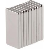 Hdg Dikdörtgen Güçlü Neodyum Mıknatıs - Neodyum Magnet - 20X10X2 mm -Adet Seçenekli - 15 Adet - Gümüş