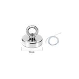 Hdg Güçlü Halkalı Neodyum Pot Mıknatıs - 42mm Çap - Halatlı - Kanca Kurtarma Mıknatısı Fishing Magnet