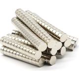 Hdg Güçlü Neodyum Mıknatıs 8x4 mm Yuvarlak - 20 Adet - Gümüş
