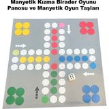 Hdg Manyetik Kızma Birader Oyunu Panosu - ve Manyetik Oyun Taşları - Gri