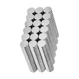 Hdg Mini Neodyum Mıknatıs Magnet Yuvarlak Çap:6x1,5 mm - 10 Adet - Gümüş