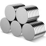 Hdg Neodyum Mıknatıs Dekoratif Magnet Güçlü Çekim 12 x 1.5 mm - 5 Adet - Gümüş