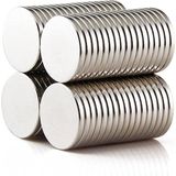 Hdg Neodyum Mıknatıs Magnet Güçlü Çekim Yuvarlak - 10 Adet - 20x1,5 mm - Gümüş