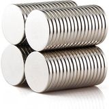 Hdg Neodyum Mıknatıs Magnet Güçlü Çekim Yuvarlak - 20 Adet - 20x1,5 mm - Gümüş