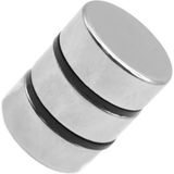 Hdg Neodyum Mıknatıs Magnet Güçlü Çekim Yuvarlak - 25x10 mm - Gümüş - 2 Adet