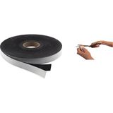 Hdg Yapışkanı Çok Güçlü Şerit Mıknatıs Magnet -Resim Mıknatısı Buzdolabı Magnet 1,5 cm Genişlik - 10 metre - Siyah