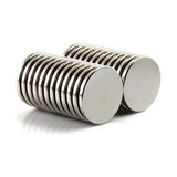 Hdg Yuvarlak Güçlü Neodyum Mıknatıs D20X2 mm - 10 Adet - Gümüş
