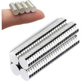 Hdg Yuvarlak Mini Neodyum Mıknatıs Çap :5 mm Kalınlık:1,5mm - 100 Adet - Gümüş
