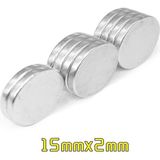 Hdg Yuvarlak Neodyum Mıknatıs Magnet 15X2 mm - Far Temizleme ve Magnet Mıknatısı - 2 Adet - Gümüş