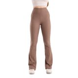 Hdm Kadın Yüksek Bel Toparlayıcı Fitilli Cappuccino İspanyol Paça Tayt - H5948