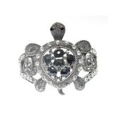 Hdmarketim 5502 Otantik Swarovski Taşlı Kaplumbağa Kelepçe Metal Bileklik