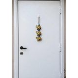 Hdmarketim.com Bereket Fili Çift Renk Tasarım Pembe Sarı Renk Geçişli Nazar Boncuklu Duvar Dekoru Dikiz Ayna Süsü
