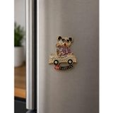 Hdmarketim.com Magnet Ayıcıklı Araba Figürlü Taşlı Metal Buzdolabı Süsü – Türkiye Yazılı Dekoratif Hediyelik Magnet