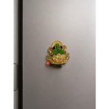 Hdmarketim.com Magnet Taşlı Kurbağa Figürlü Türkiye Hatıra Magneti 6x5 CM – Gold Renk Dekoratif Buzdolabı Süsü