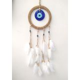 Hdmarketim Nazar Boncuklu Düş Kapanı Dreamcatcher Kuş Tüyü Duvar Süsü
