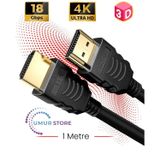 Hdmi 2.0 4k Ultra Hd 60 Hz Ses Ve Görüntü Aktarım Kablosu 1 Metre