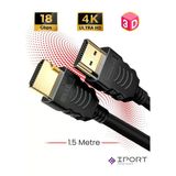 Hdmı 2.0 4K Ultra Hd 60 Hz Ses Ve Görüntü Aktarım Kablosu 1,5 Metre