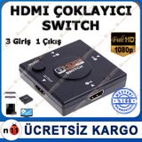 Hdmi Çoklayıcı Çoğaltıcı SWITCH 3 GİRİŞ 1 ÇIKIŞ