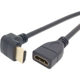 HDMI Dişi Erkek Uzatma 90 Derece Dirsek Kablosu 0.5 Metre