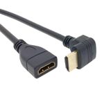 Hdmi Disi Erkek Uzatma 90 Derece Dirsek Kablosu 1 Metre