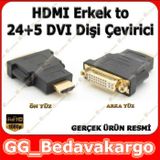 HDMI Erkek DVI Dişi Dönüştürücü Hdmi Dvi 24+5 Gold