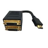Hdmı Erkek To 2xdvı 24+5 Dişi Pasif Splitter Çevirici Kablo 20cm