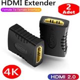 HDMI Kablo Uzatma Ekleme Aparatı Konnektör Dişi/dişi Birleştirir Ek Yapar 4K 1080P (2 Adet) - 2 Çift Küçük Aparattır