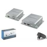 Hdmi Kvm Extender 4K Loop-Out 120 M - Gümüş Hdx1363