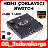 HDMI SWiTCH ÇOKLAYICI ÇOĞALTICI SPLİTTER 3 PORT