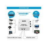 Hdmi To Av Rca Tos Çevirici + Hdmi Kablo + Rca Kablo