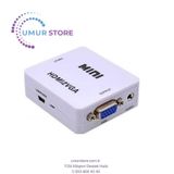 Hdmı To Vga Çevirici Adaptör Monitör Tv Dönüştürücü