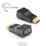 Hdmı To Vga Dijital - Analog, Full Hd, Altın Uçlu, Tak Çalıştır, Mini Dönüştürücü