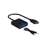 Hdmi To Vga Dönüştürücü 3.5Mm Aux Ses Destekli Hdmi Erkek Vga Dişi 1080P Hdmı - Vga