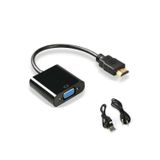 HDMI to VGA Dönüştürücü Adaptör – Mikro USB Güç ve AUX Ses Destekli 1080p Full HD Görüntü Aktarım Aparatı