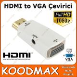 Hdmi to VGA Dönüştürücü Çevirici Receiver Uydu PS3 PS4 XBox PC