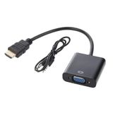 Hdmi to Vga Dönüştürücü + Ses Kablosu ( Siyah )