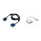 HDMI To VGA Kablo Çevirici Dönüştürücü + 1,5 Metre VGA Kablosu - Renkli