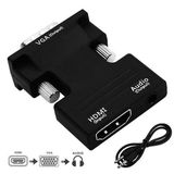 Hdmi To Vga Kablo Çevirici Dönüştürücü Adaptör Hdmı Ses Destekli