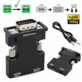 Hdmi To Vga Kablo Çevirici Dönüştürücü + Ses Destekli Mg-2163 (468077435)