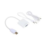 HDMI TO VGA KABLO ÇEVİRİCİ DÖNÜŞTÜRÜCÜ + SES + GÜÇ DESTEKLİ