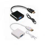 Hdmı To Vga Kablo Çevirici Dönüştürücü + Ses - Hdmi To Vga Kablo ( 551664582)