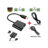 Hdmi To Vga Kablo Çevirici Dönüştürücü Ses Uydu Receiver Ps3 Ps4 (250382997)